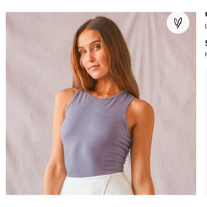 Lulus Washed Purple Sleeveless Muscle Tank XS NWOT